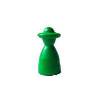 Holzpielfigur mit Hut grün